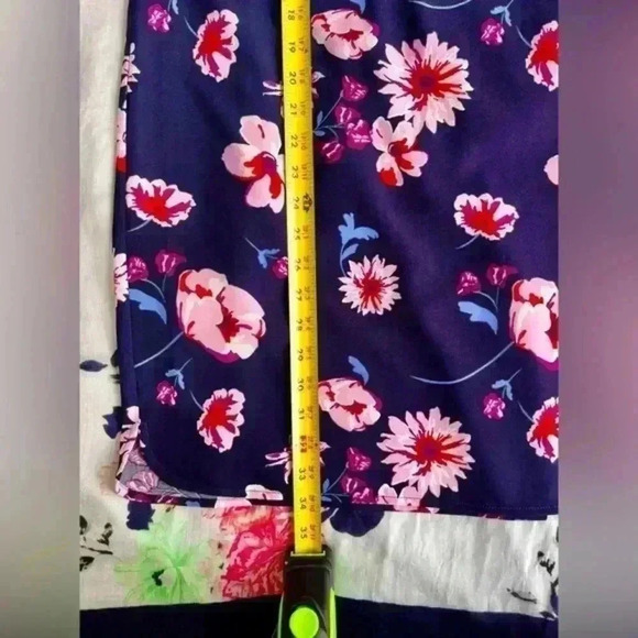 Mudpie Mila Pink and Navy Floral Print Sheath Dress Women’s Size Small - Picture 4 of 9